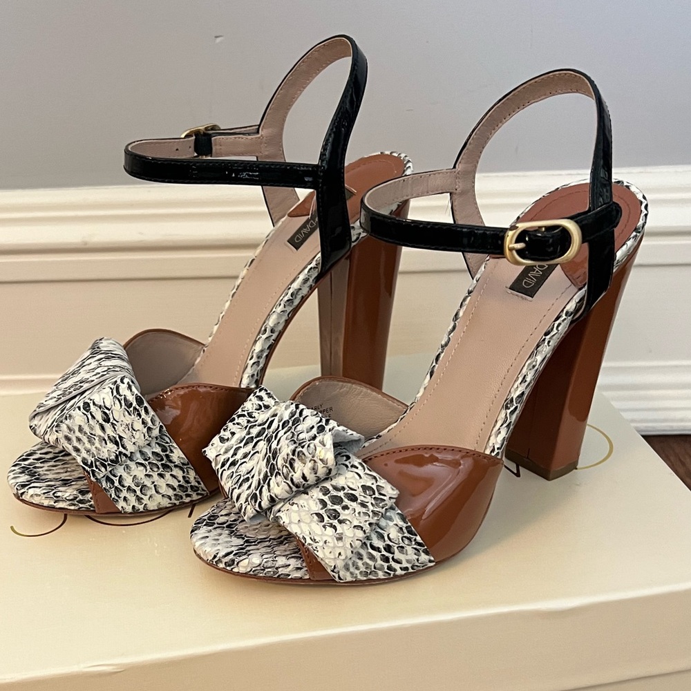 Joan & David open toe heel.